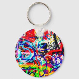 Gritty Crazy Graffiti Keychain