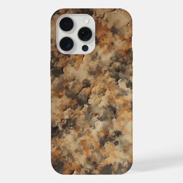 Gritty Desert, textured camo, rugged design iPhone Case (Back)