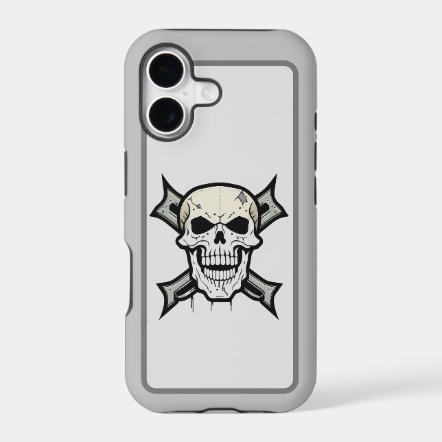 "Gritty Graphics: Bold Skull Design" (Back)