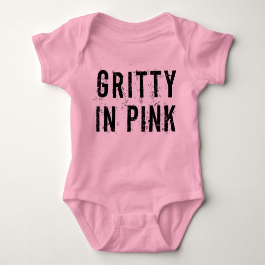 Gritty In Pink - Baby Jersey Bodysuit (Pink)