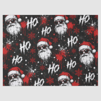 Gritty Santa Splatter Christmas Pattern Tissue Paper