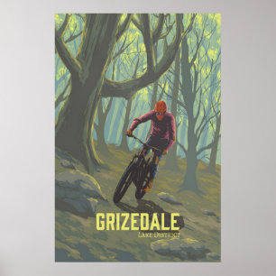Grizedale Mountain Biking Travel Poster