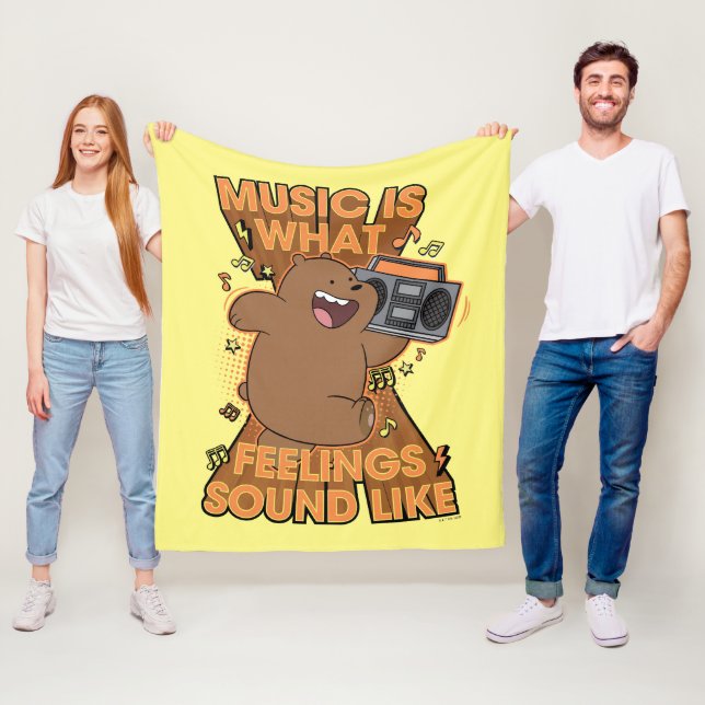 Grizz - Music is What Feelings Sound Like Fleece Blanket (In Situ)