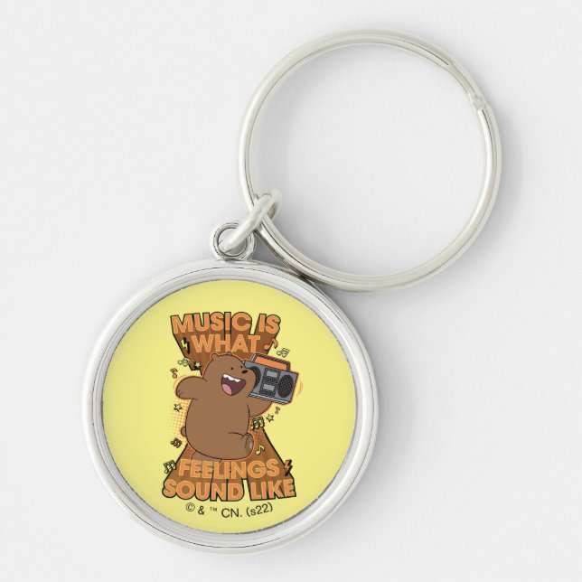 Grizz - Music is What Feelings Sound Like Keychain (Front)