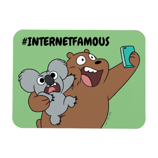 Grizz & Nom Nom - #InternetFamous Magnet (Horizontal)