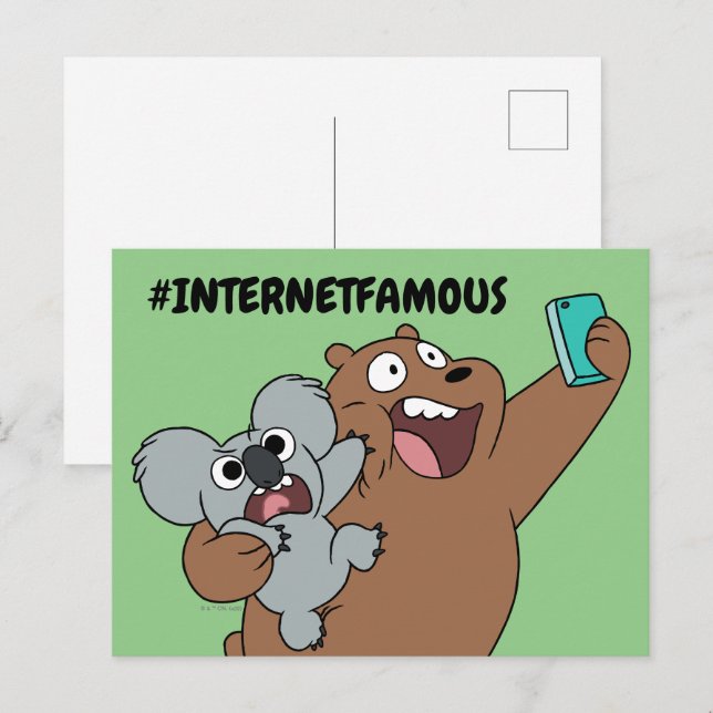Grizz & Nom Nom - #InternetFamous Postcard (Front/Back)