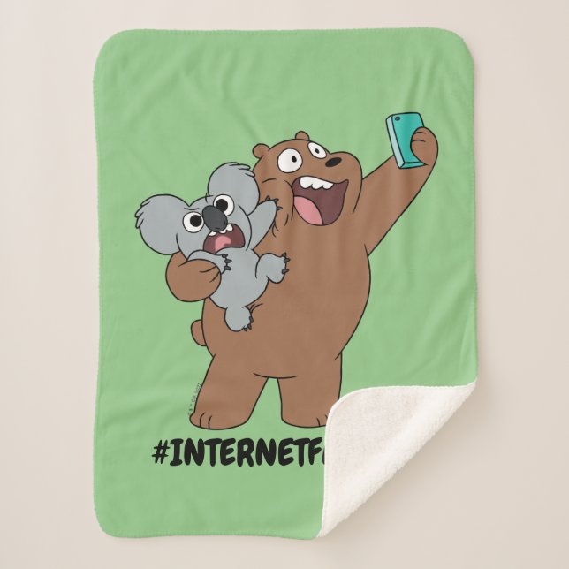 Grizz & Nom Nom - #InternetFamous Sherpa Blanket (Front)