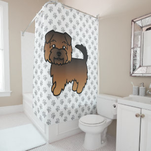 Grizzle Norfolk Terrier Cute Cartoon Dog