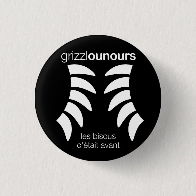 Grizzlounours Collection 1 Inch Round Button (Front)
