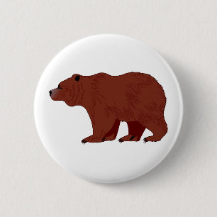 Grizzly Bear 2 Inch Round Button