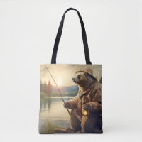 Grizzly Bear Animal Fun Lake Fishing Happy Time