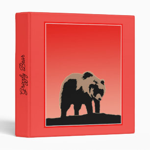 Grizzly Bear at Sunset - Original Wildlife Art Binder
