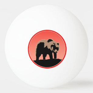 Grizzly Bear at Sunset - Original Wildlife Art Ping Pong Ball