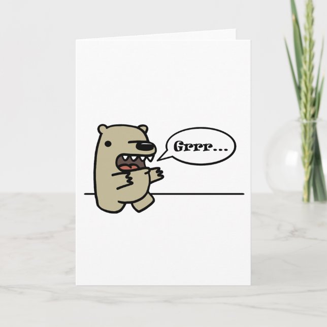 Grizzly Bear Card (Front)