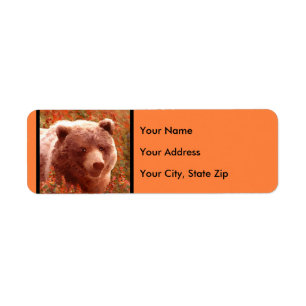 Grizzly Bear Cub dans Fireweed Peinture Art de la