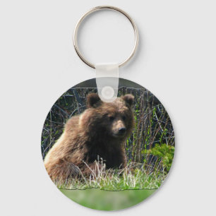 Grizzly Bear Cub Keychain