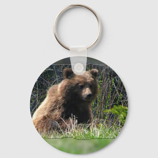 Grizzly Bear Cub Keychain (Front)