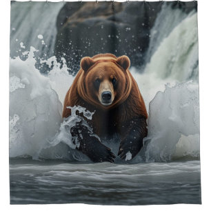 Grizzly Bear Fishing at Falls