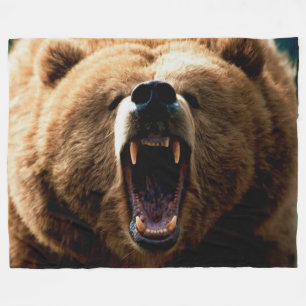 GRIZZLY BEAR FLEECE BLANKET
