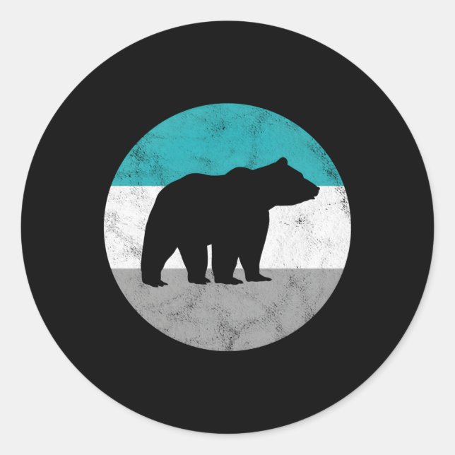 Grizzly Bear For Ns Classic Round Sticker (Front)