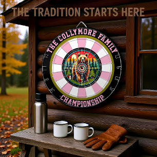 Grizzly Bear Forest Crosshairs Design Dartboard
