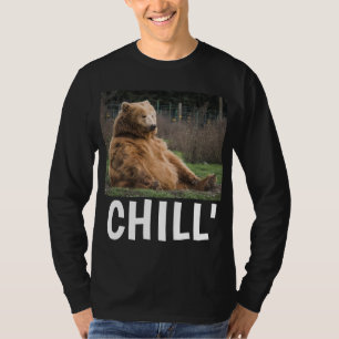 GRIZZLY BEAR FUNNY 'CHILL' MENS T-SHIRTS