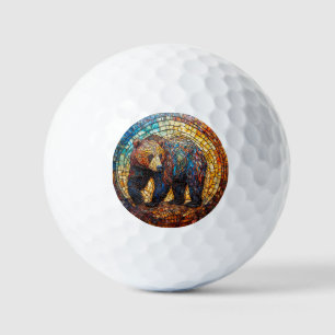 Grizzly Bear in Artistic Design Golf Balls