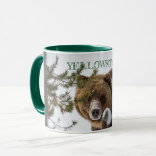 Grizzly Bear in Snow, Yellowstone National Park Mu Mug