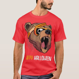 Grizzly Bear In Sunglasses Lazy Halloween Costume T-Shirt