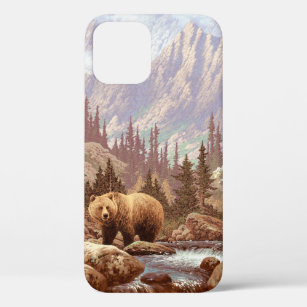 Grizzly Bear in the Rocky Mountains / AF-006bear,g iPhone 12 Case