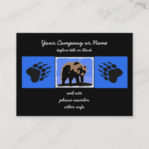Grizzly Bear in Winter  - Original Wildlife Art Business Card