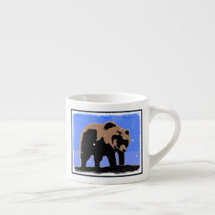 Grizzly Bear in Winter  - Original Wildlife Art Espresso Cup