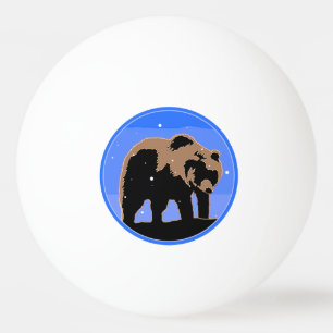 Grizzly Bear in Winter  - Original Wildlife Art Ping Pong Ball
