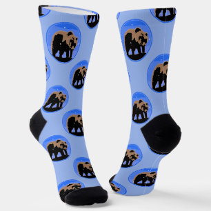 Grizzly Bear in Winter  - Original Wildlife Art Socks