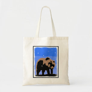 Grizzly Bear in Winter - Original Wildlife Art Tote Bag