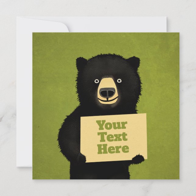 Grizzly Bear Invitation (Front)