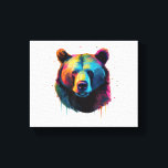 Grizzly Bear Lovers Pop Art Big Grizzly Bear Canvas Print<br><div class="desc">Grizzly Bear Lovers Pop Art Big Grizzly Bear</div>