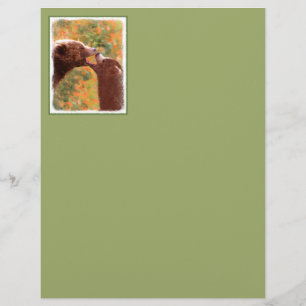 Grizzly Bear Mom and Cub Painting - Wildlife Art