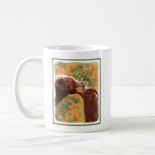 Grizzly Bear Mom and Cub Painting - Wildlife Art Coffee Mug