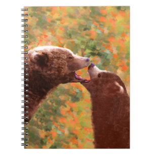 Grizzly Bear Mom and Cub Painting - Wildlife Art Notebook