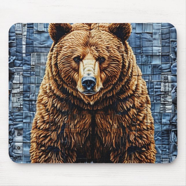 Grizzly bear mouse pad (Front)
