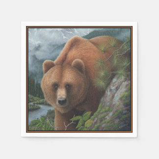Grizzly Bear Napkin