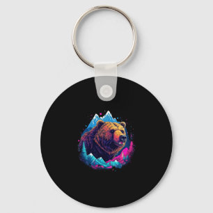 Grizzly bear outdoor nature alaska hunting hiking keychain