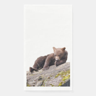 grizzly bear  paper guest towels napkin