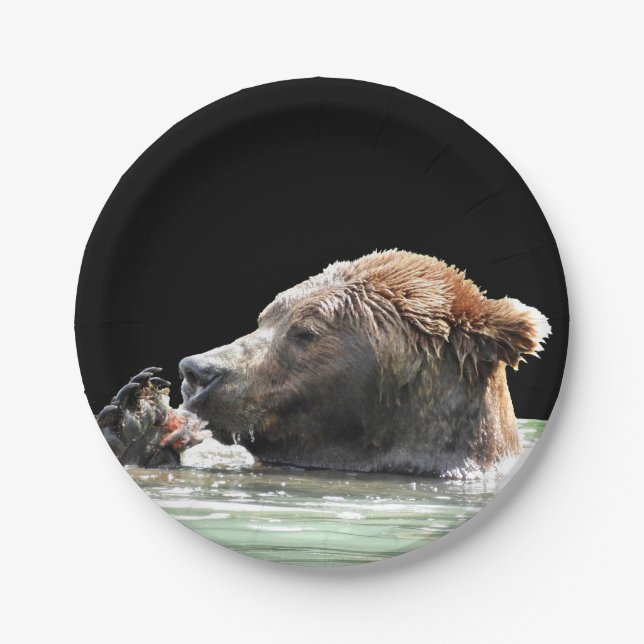 grizzly bear paper plates (Front)