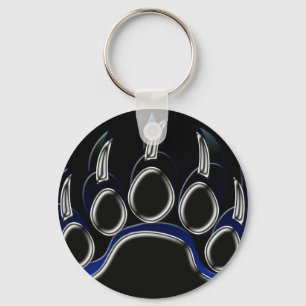 Grizzly Bear Paw Keychain