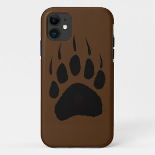 Grizzly Bear Paw Prints Wildlife Design iPhone 11 Case