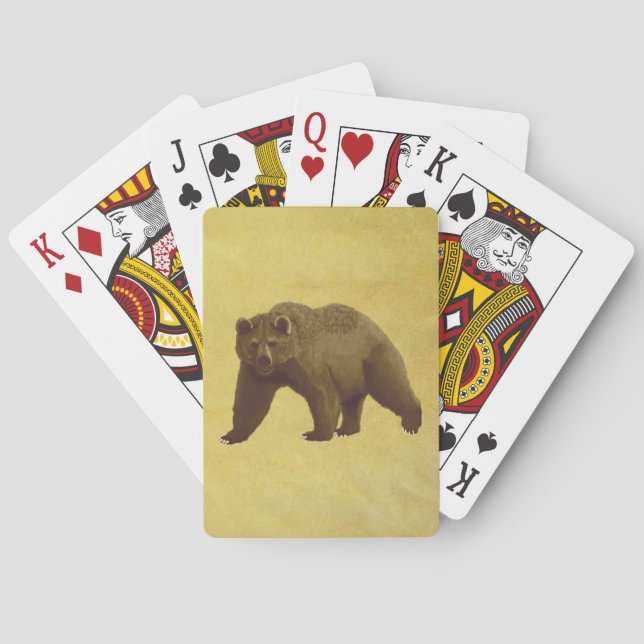 Grizzly Bear Playing Cards (Back)