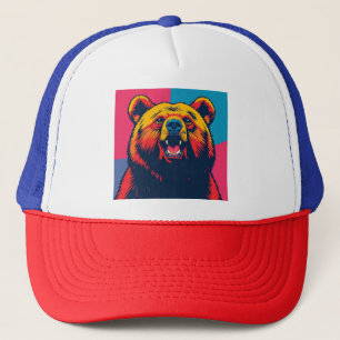 Grizzly Bear Pop Art Trucker Hat