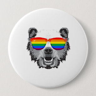 Grizzly Bear Pride 4 Inch Round Button
